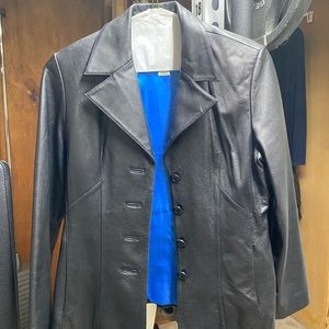 Black Wilson’s leather jacket.